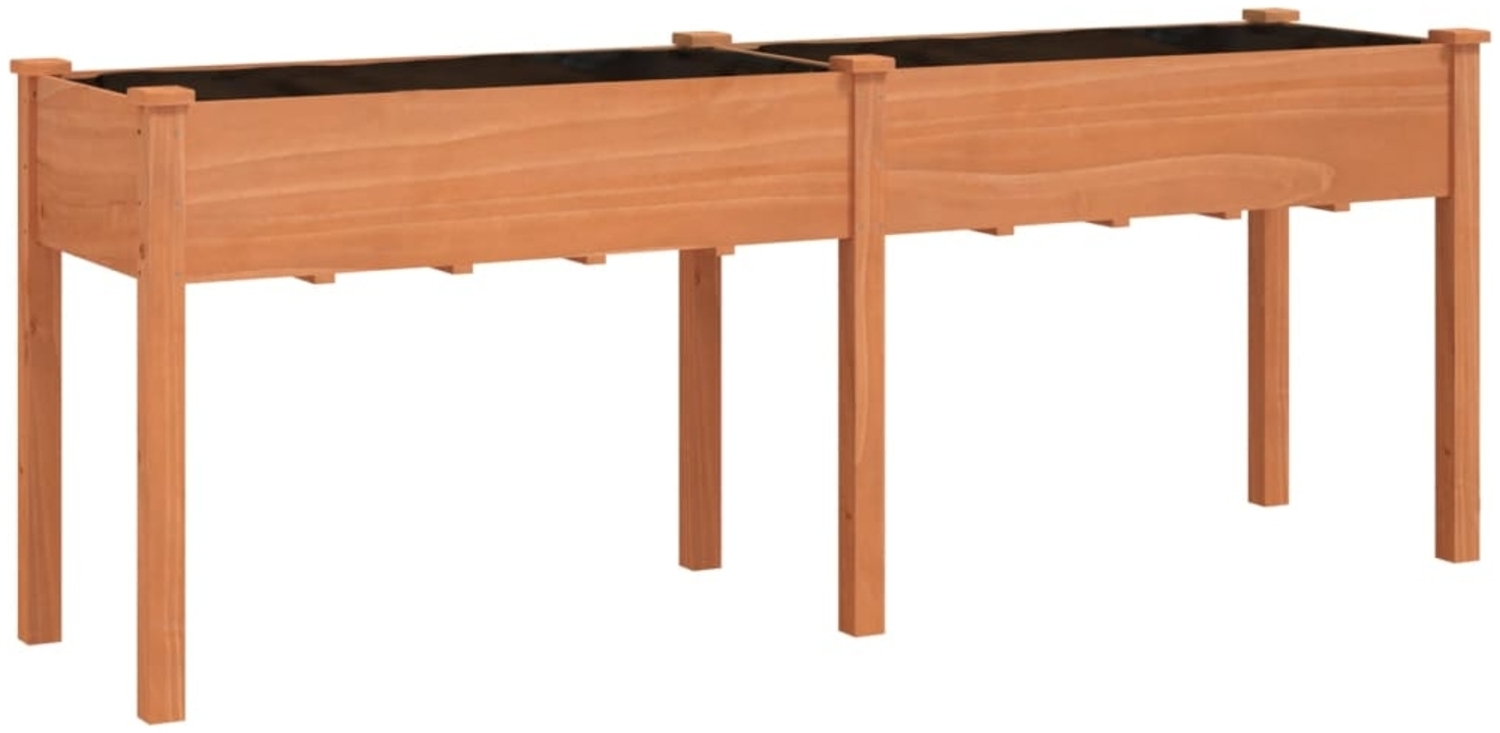 vidaXL Pflanzkübel mit Einsatz Braun 203x53x76 cm Massivholz Tanne 364240 Bild 1