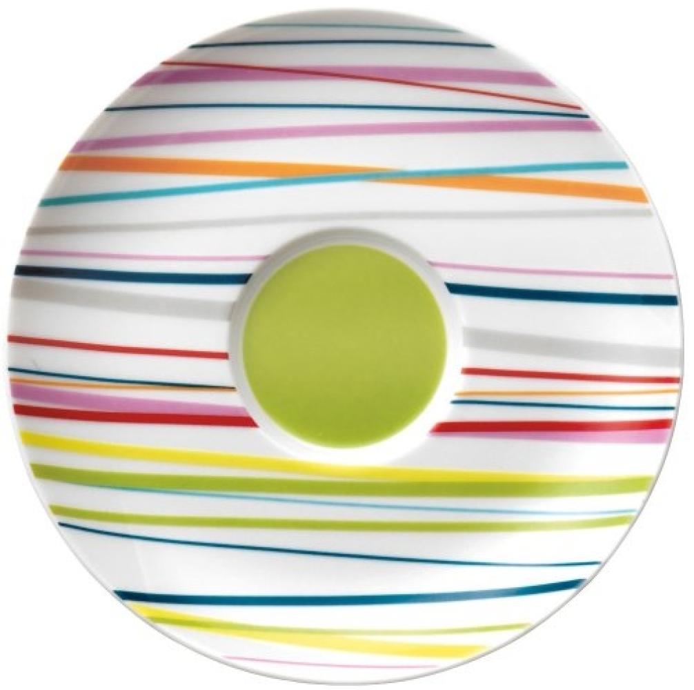 Thomas Sunny Day Untertasse für Kaffeetasse / Teetasse, Porzellan, Sunny Stripes / Bunt Gestreift, Spülmaschinenfest, 14. 5 cm, 14741 Bild 1