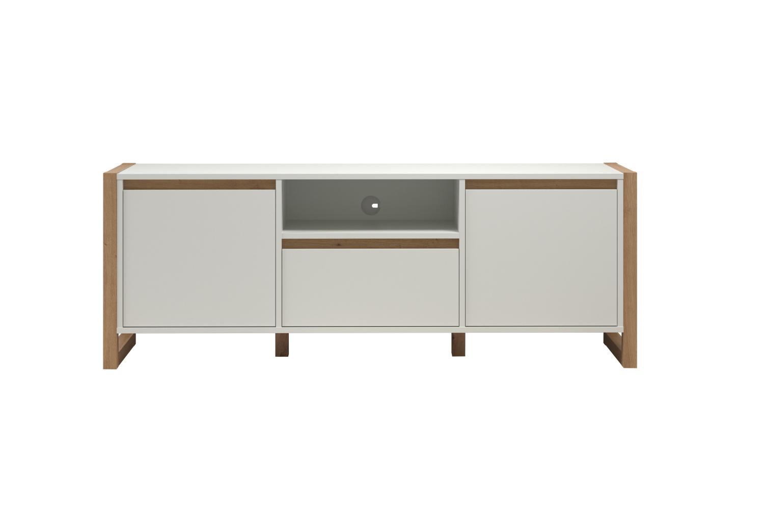 Trendteam 'Dakota' TV-Lowboard, MDF weiß / natur, 150 x 56 x 40 cm Bild 1