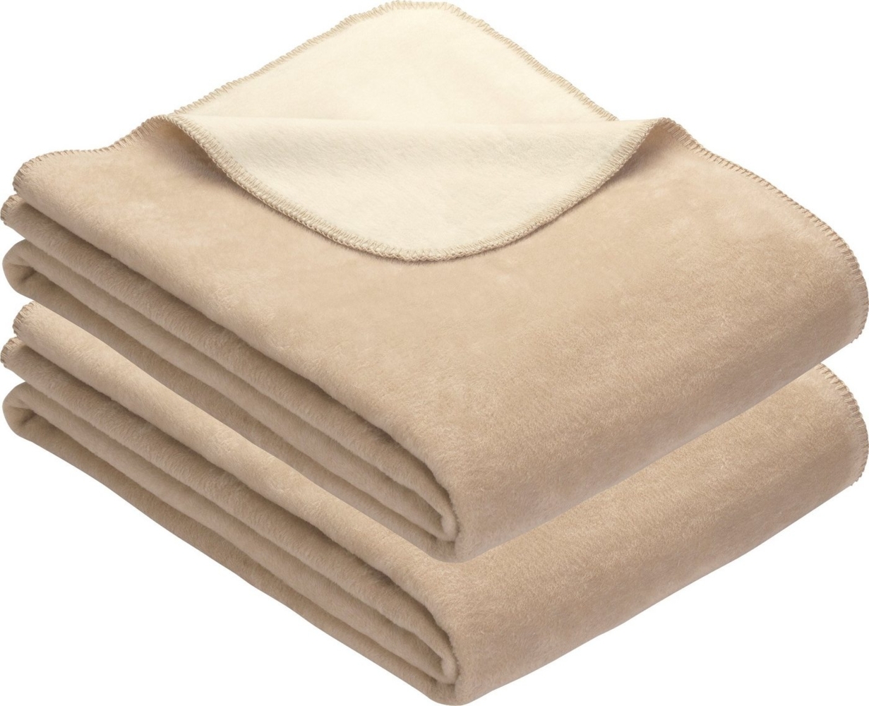 Wohndecke Wohndecke "Matera" 2er-Pack, Erwin Müller, Baumwollmischung Uni Bild 1