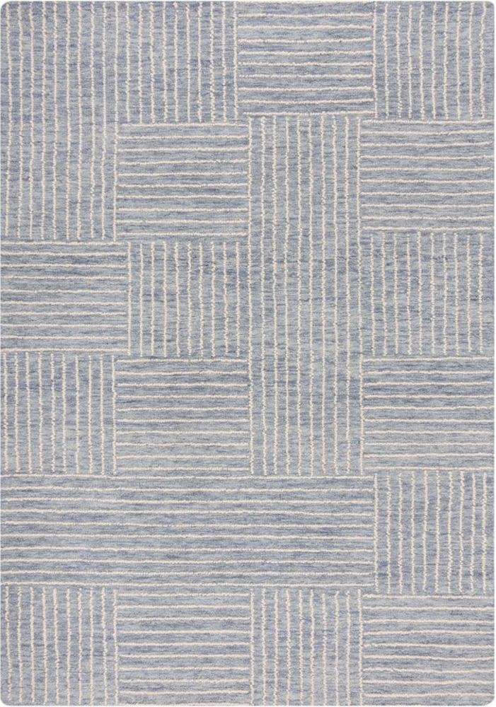 FLAIR RUGS Wollteppich Abstract Check, rechteckig, Höhe: 5 mm, Teppich aus Wolle mit abstraktem Karomuster Bild 1