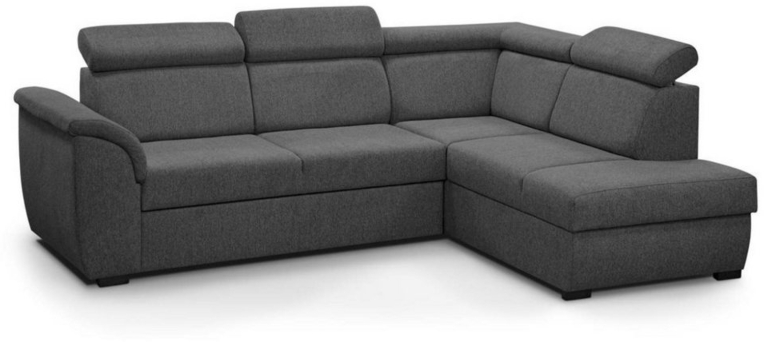 Beautysofa Ecksofa Madera, mit Schlaffunktion, Bettkasten, verstellbare Kopfstützen, L-förmige Corner Schlafsofa, ausziehbare Corner Sofa, Die Lieferung beinhaltet die Lieferung in die Wohnung Bild 1