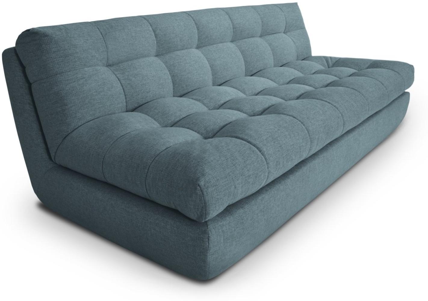 Micadoni Sofa Tina 3-Sitzer Strukturierter Stoff Hellblau Bild 1