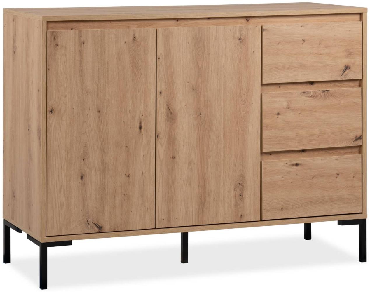 Homestyle4u Sideboard, Holz natur, 120 x 87 x 40 cm Bild 1