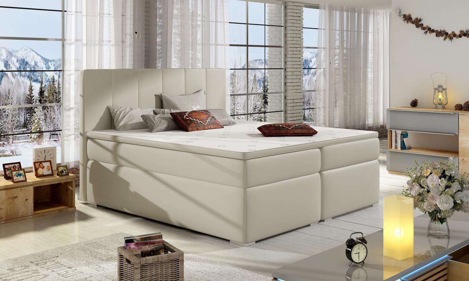 Bolero 140X200, Boxspring Bett, Beige Bild 1