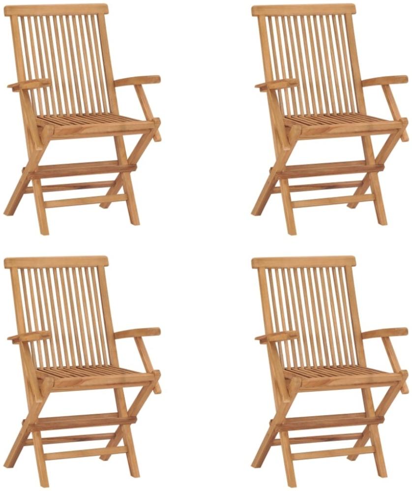 vidaXL Klappbare Gartenstühle 4 Stk. Massivholz Teak 3096593 Bild 1