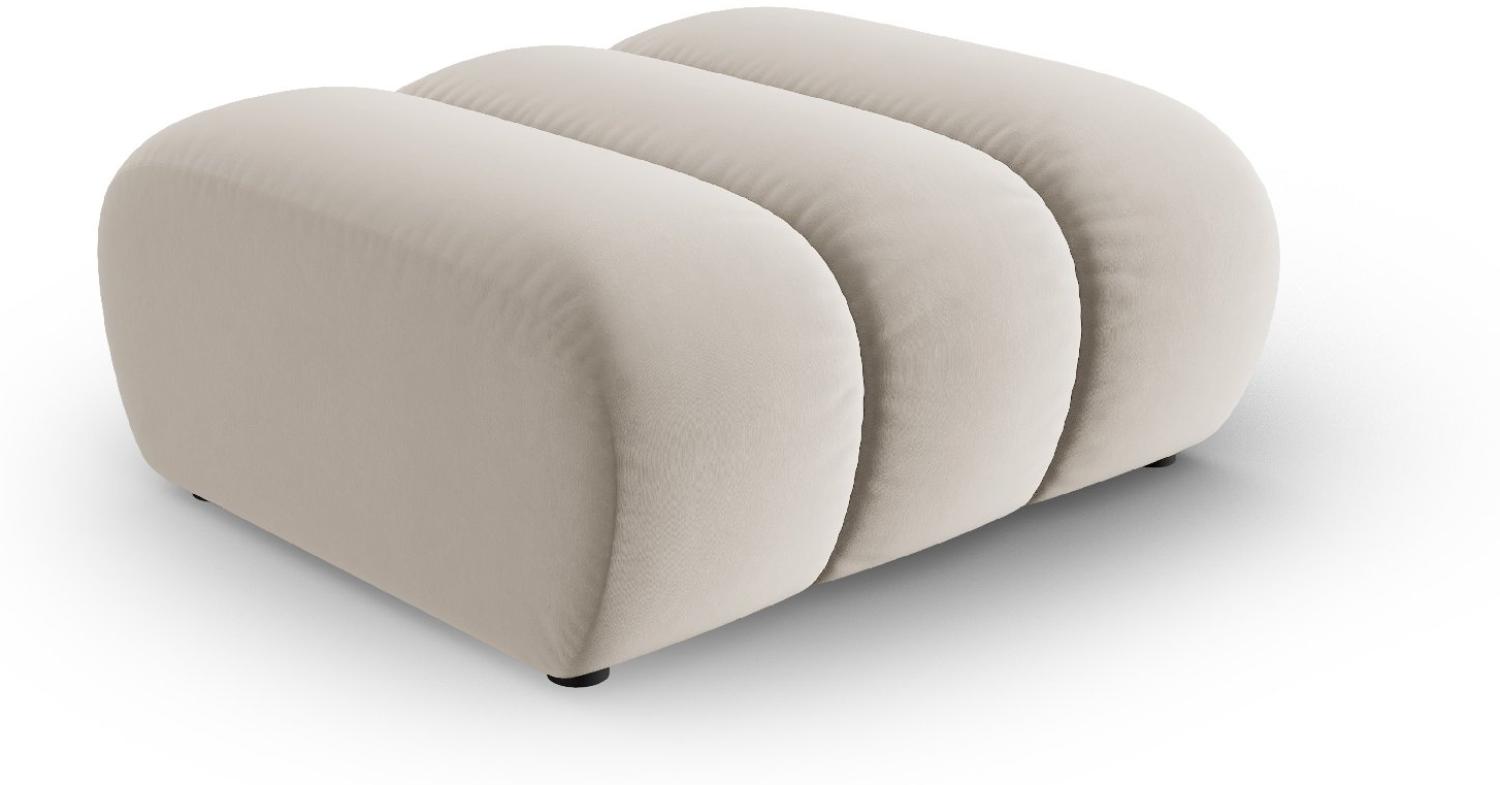 Micadoni Hocker Lupine Samtstoff Beige Bild 1