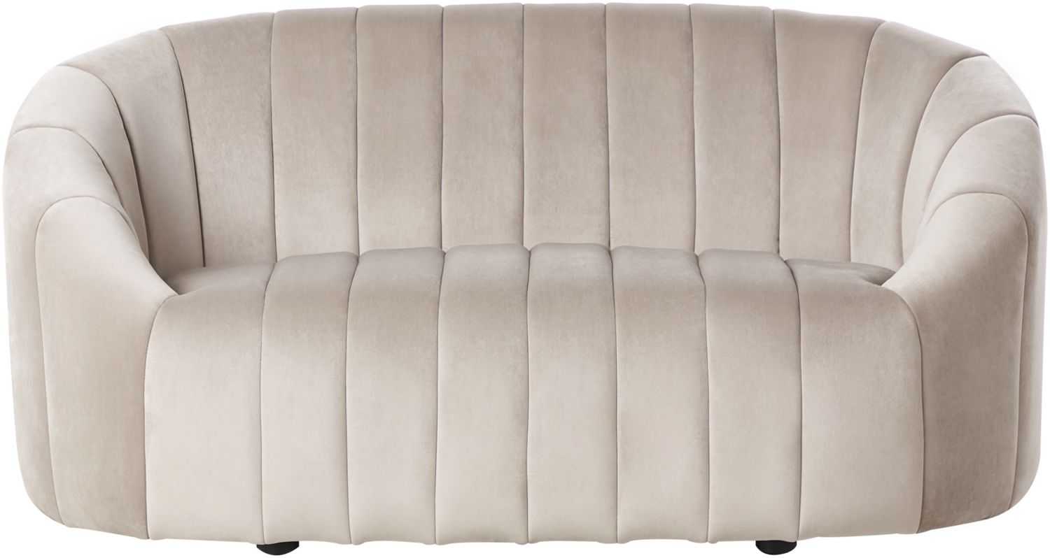 Sofa 2-Sitzer MALUNG Samtstoff Beige Bild 1