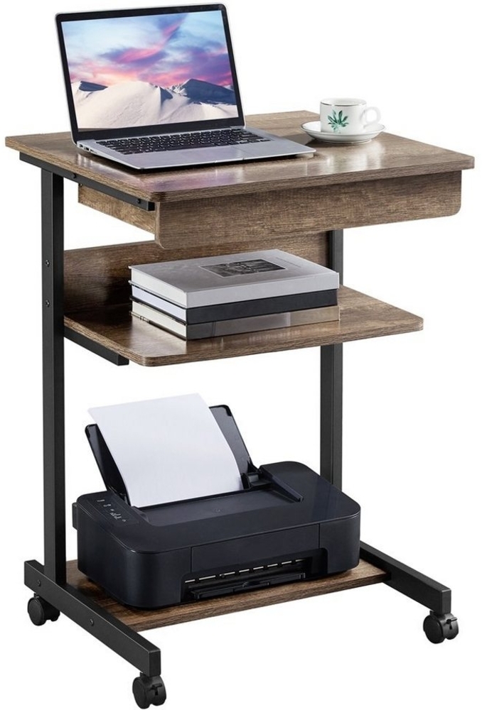 Yaheetech Schreibtisch Computertisch, mit Tastaturablage, Laptoptisch für Homeoffice Bild 1
