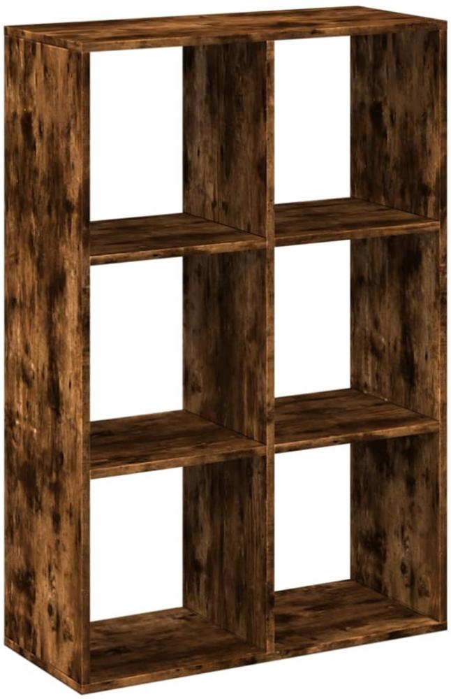 vidaXL Raumteiler-Bücherregal Räuchereiche 69,5x29x103,5 cm 858016 Bild 1