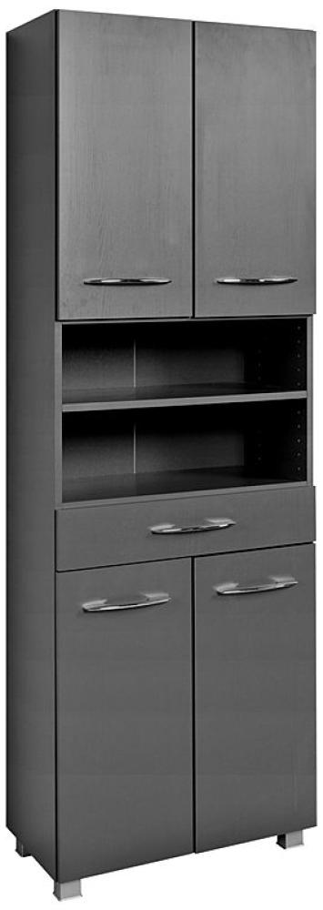 Hochschrank BERGAMO-03, graphitgrau, B x H x T ca.: 60 x 185 x 35cm Bild 1