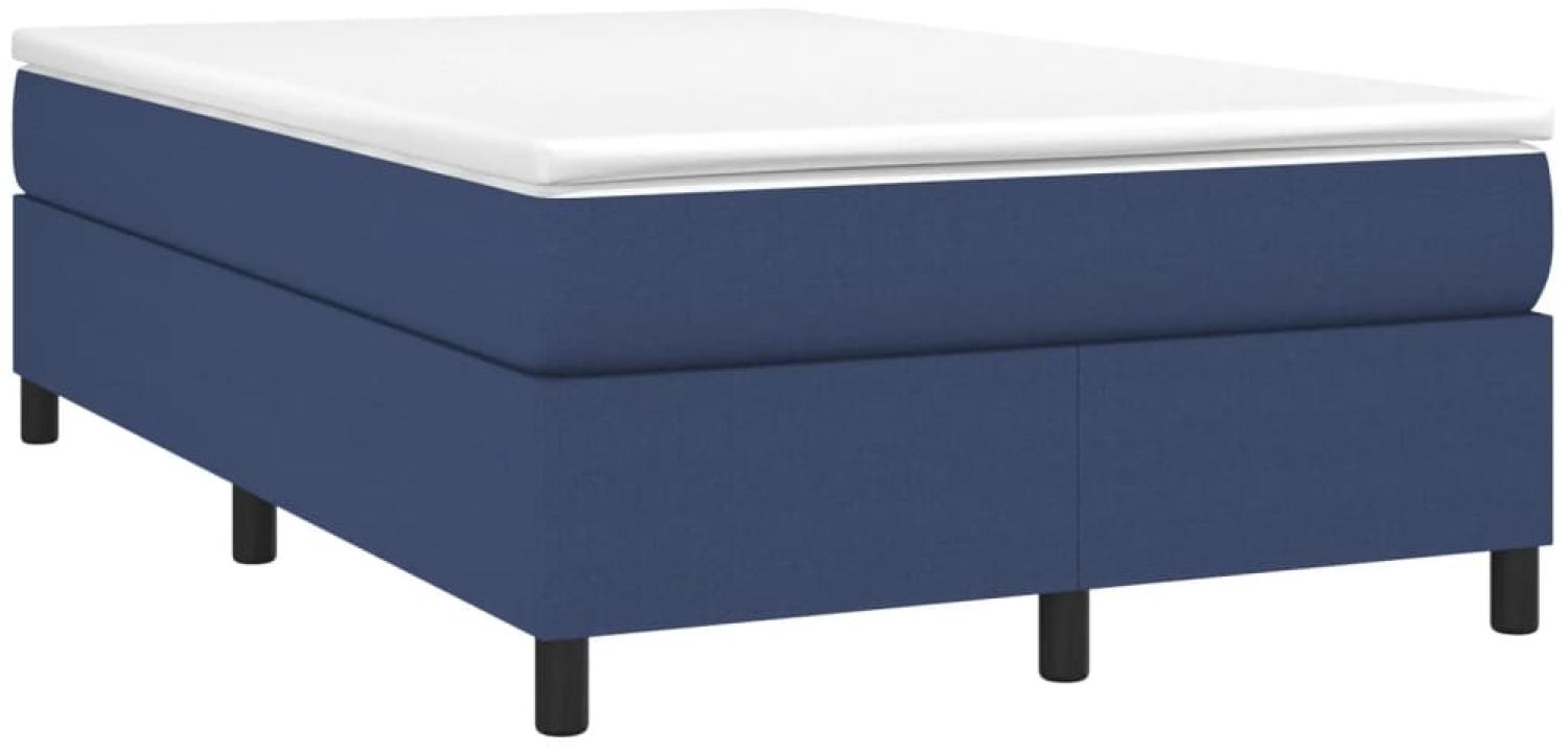 vidaXL Boxspringbett mit Matratze Blau 120x190 cm Stoff 3269689 Bild 1