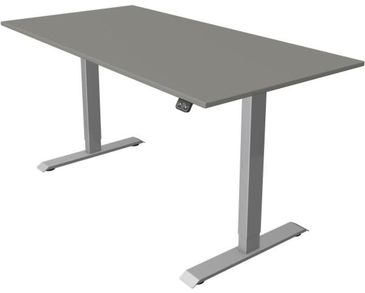 Kerkmann Schreibtisch Sitz-Stehtisch MOVE 1 silber 160x80x74-123cm elektr. höhenverstellbar grafit Bild 1