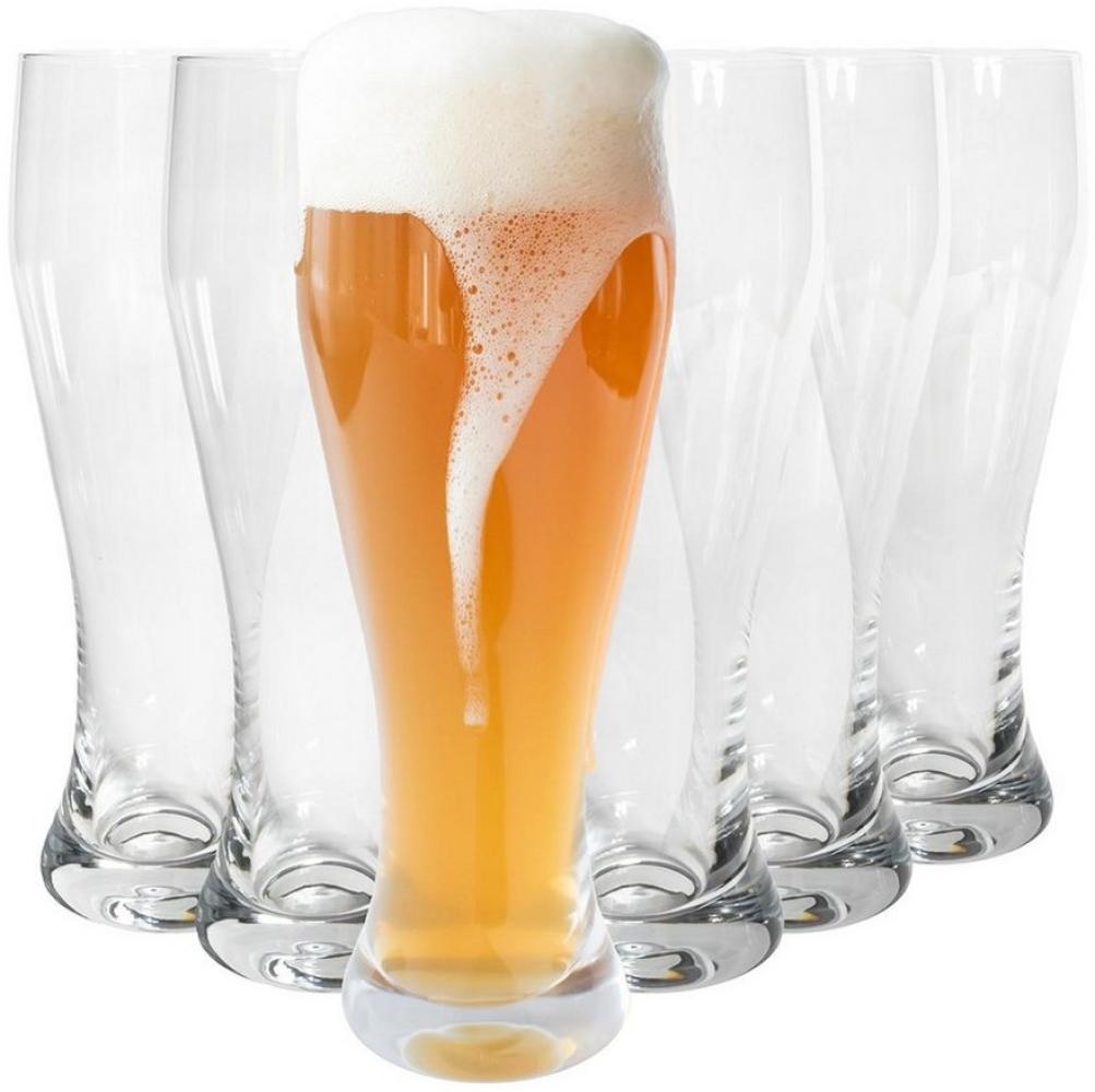 6 Weizengläser 0,5L (max. 580ml) Biergläser Bierglas Weissbiern Weissbierglas Weizenbierglas Bild 1