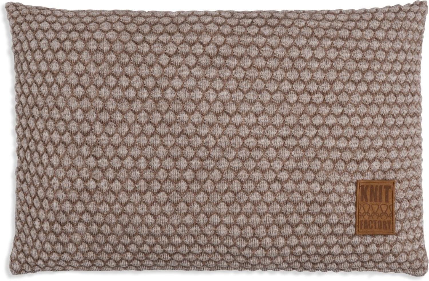 Knit Factory Juul Kissen 60x40 cm Wabe Beige Bild 1