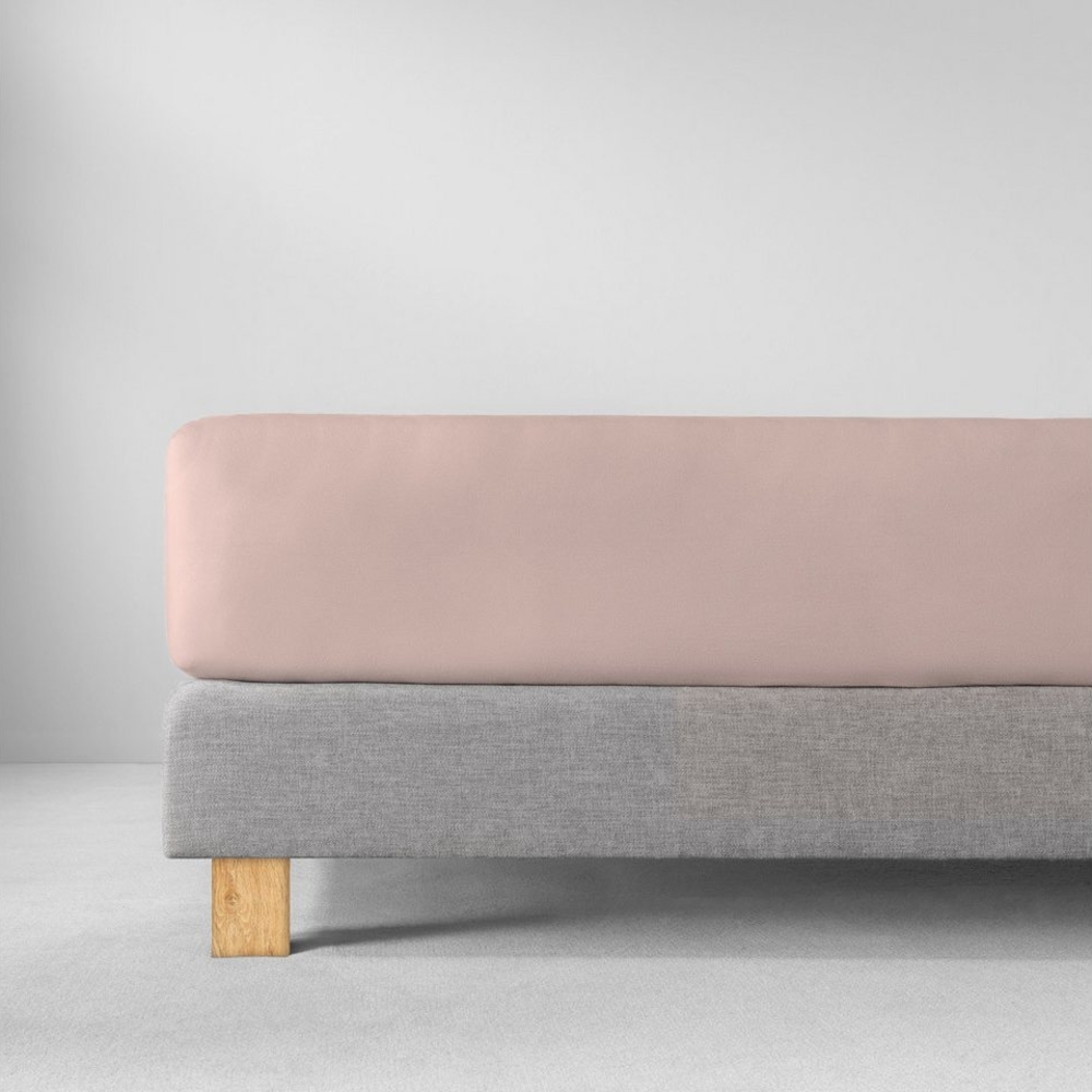 ESTELLA Spannbetttuch Zwirnjersey | rosa | 150x200 cm | passend für Matratzen 140-160 cm (Breite) x 200-220 cm (Länge) | trocknerfest und bügelfrei | 97% Baumwolle 3% Elastan Bild 1