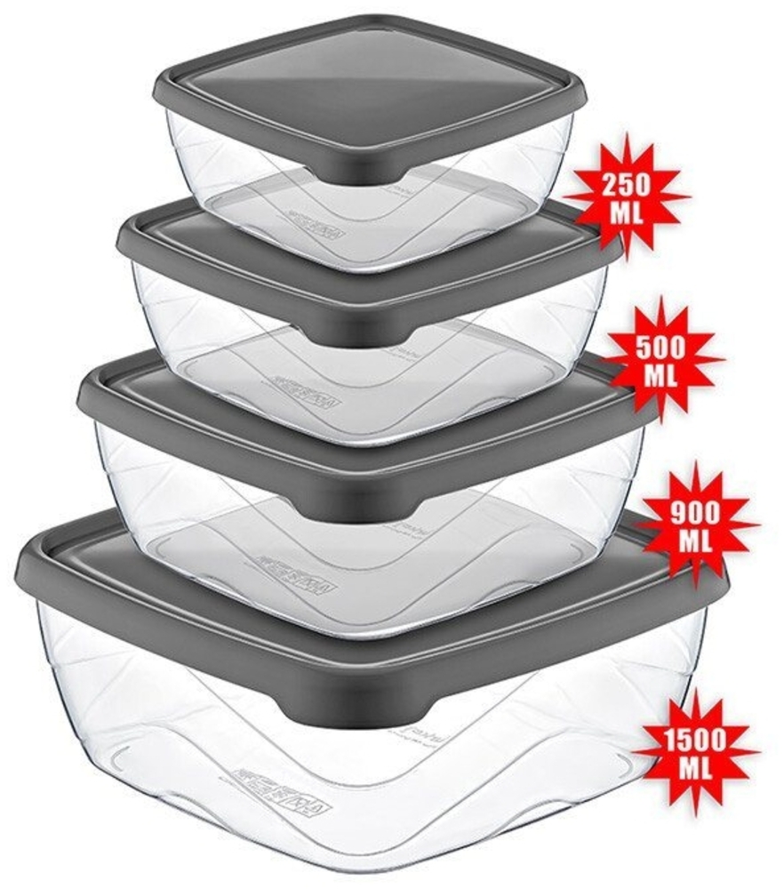 Michelino Vorratsdose Behälter 4-tlg. Eckiges Vorratsdosen-Set Aufbewahrung, (4-tlg) Bild 1