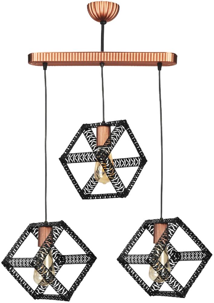 Hängeleuchte Diss Schwarz / Kupferfarben [lux. pro] Bild 1