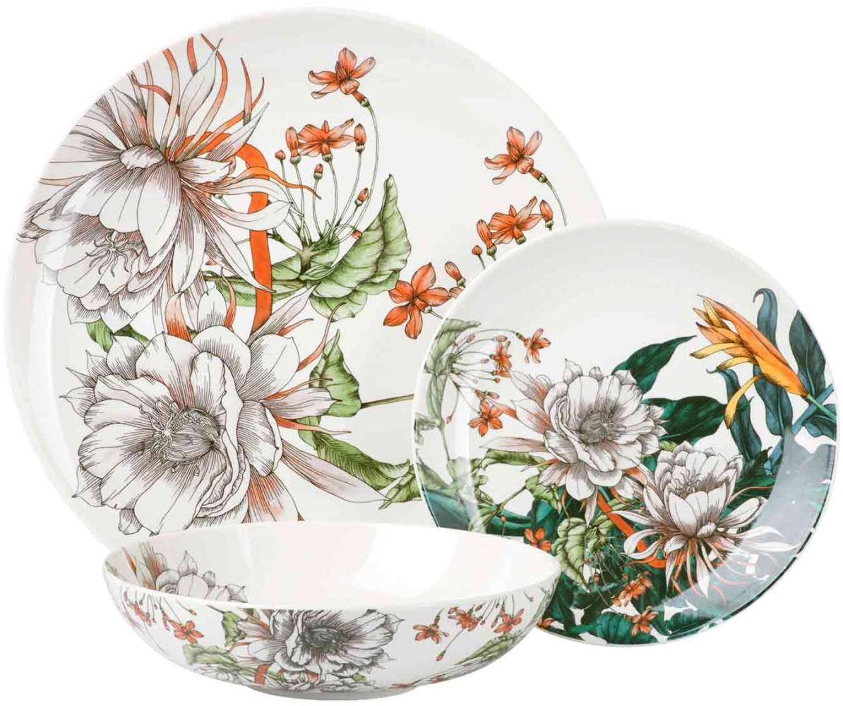 Maxwell & Williams II0093 Dinner Set 12-tlg. NIGHT GARDEN Blumen, Porzellan, in Geschenkbox Bild 1