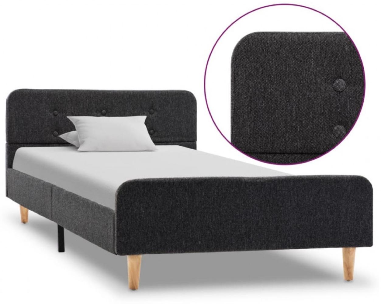 vidaXL Bettgestell Dunkelgrau Sackleinen 90x200 cm 284894 Bild 1
