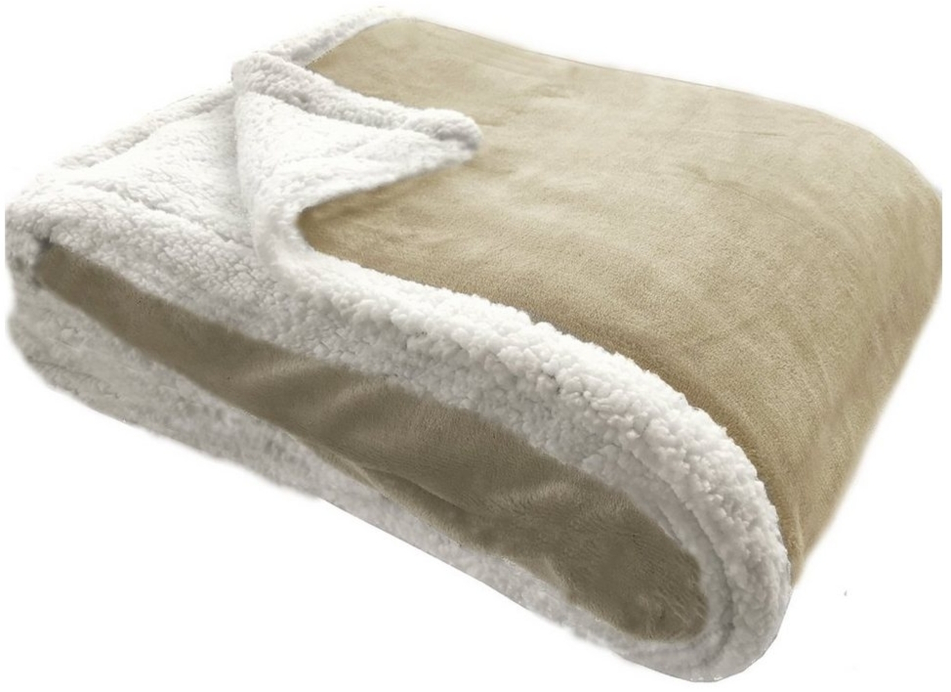 Wohndecke Lammfell Optik Sherpa Kuscheldecke - verschiedene Designs & Größen, JEMIDI Bild 1