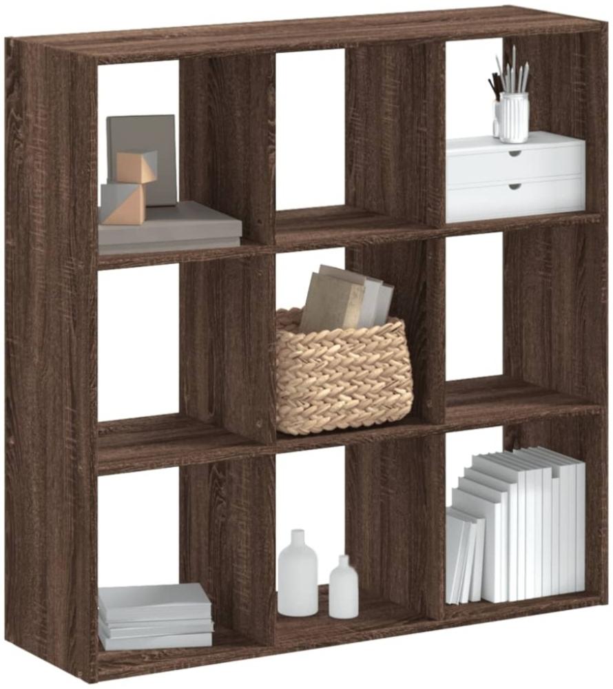 vidaXL Bücherregal Braun Eichen-Optik 102x32x102 cm Holzwerkstoff 852822 Bild 1