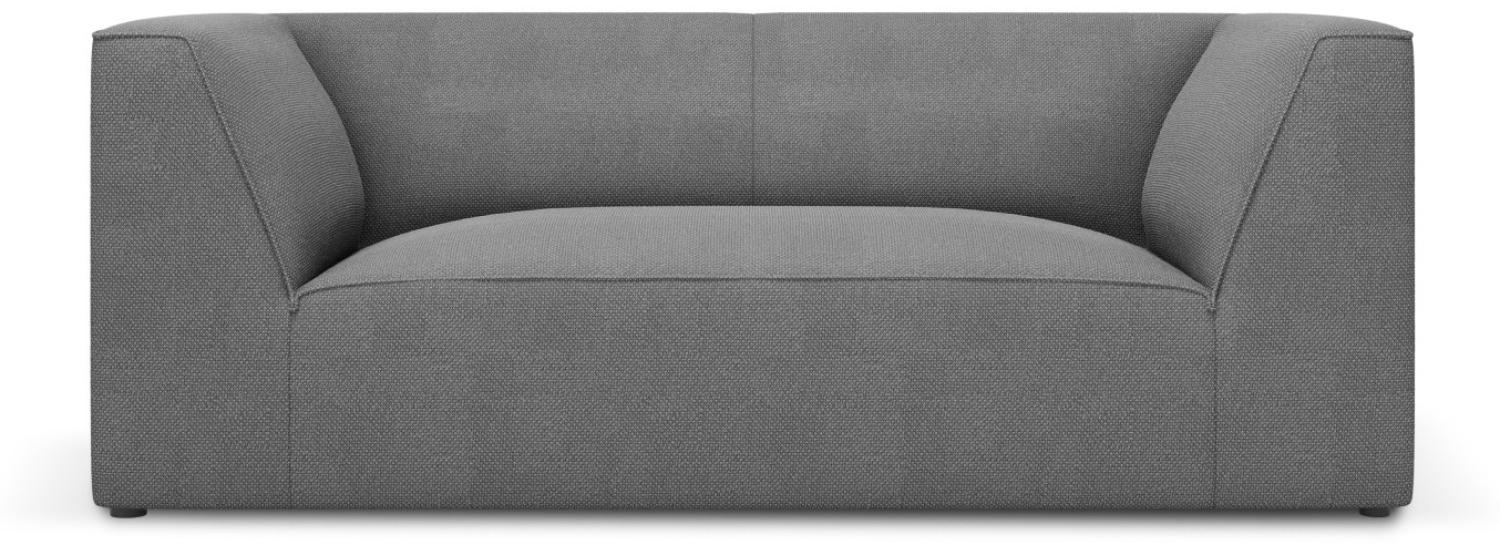 Micadoni 2-Sitzer Sofa Ruby | Bezug Grey | Beinfarbe Black Plastic Bild 1