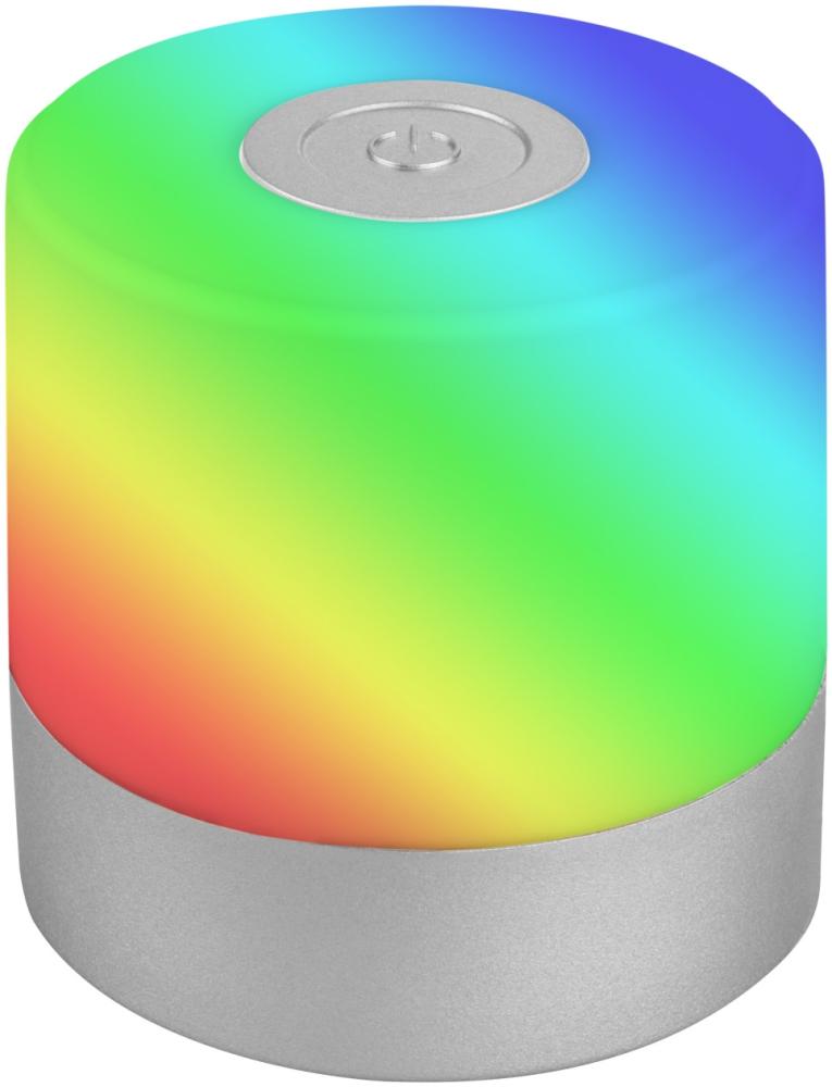 Di-KA Akku Tischleuchte SMAL 1,5W, RGB-Touchsteuerung, chrom Bild 1