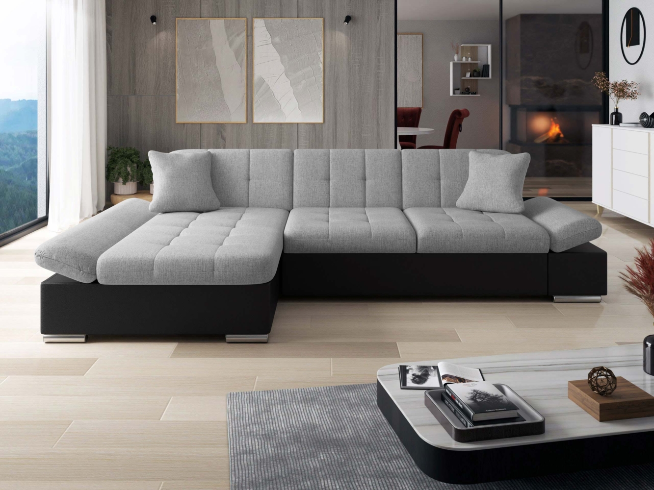 Ecksofa Malwi (Farbe: Soft 011 + Soul 17, Seite: Links) Bild 1