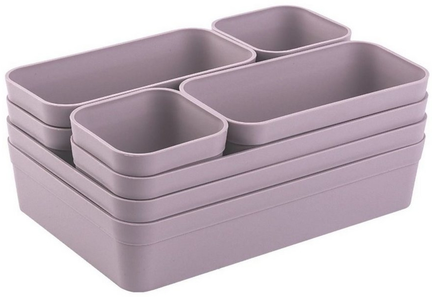 Engelland Schubladeneinsatz Schubladen-Organizer (Vorteils-Set, 8 St, individuelle Anordnung, passend für alle gängigen Schubladen), BPA-frei, spülmaschinengeeignet, gefrierschrankgeeignet Bild 1