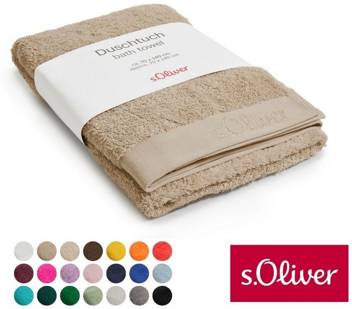 s.Oliver Duschtuch s.Oliver, Premium Qualität, 600 gr/m², auch als Sets erhältlich, Walkfrottier (1-St), große Farbauswahl, auch als Handtuch, Waschhandschuh, Gästetuch Bild 1