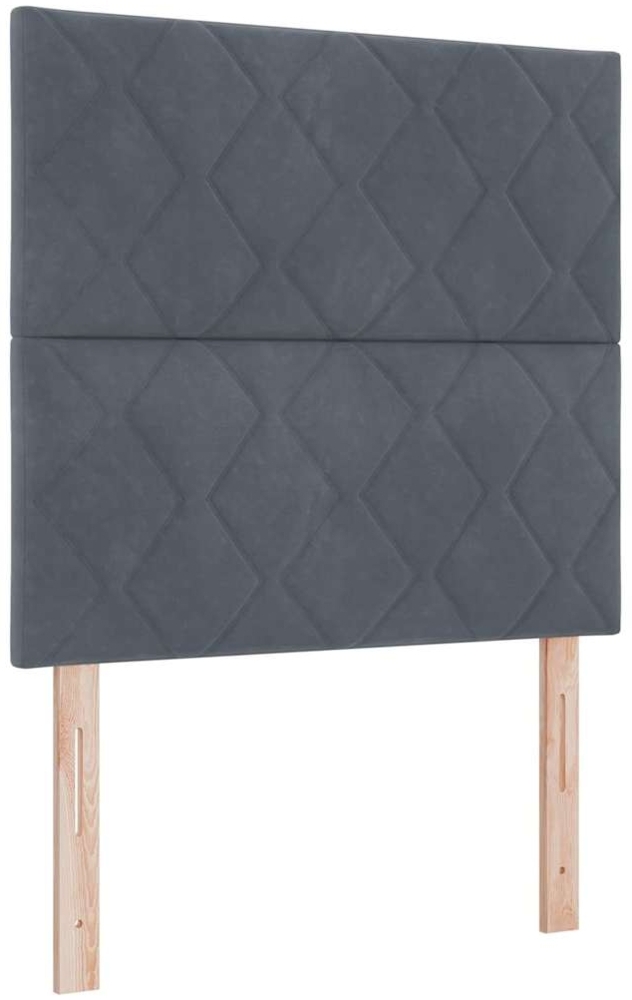 vidaXL Boxspringbett mit Matratze Dunkelgrau 120 x 200 cm Samt 3339891 Bild 1