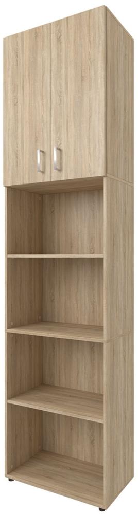 Aktenschrank >Trio< in Sonoma-Eiche - 57x231x34,5cm (BxHxT) Bild 1