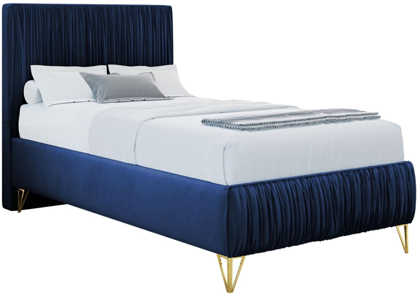 mirjan24 Boxspringbett Lux I , blau, 80 x 200 cm Bild 1