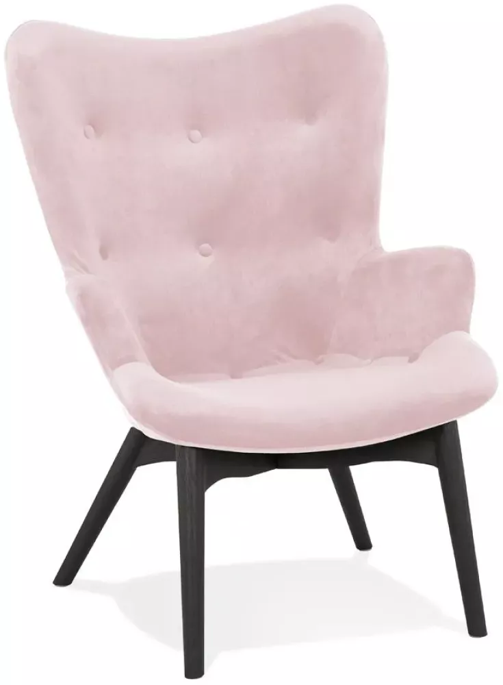 Kokoon Design Sessel Melchior Holz Pink Bild 1