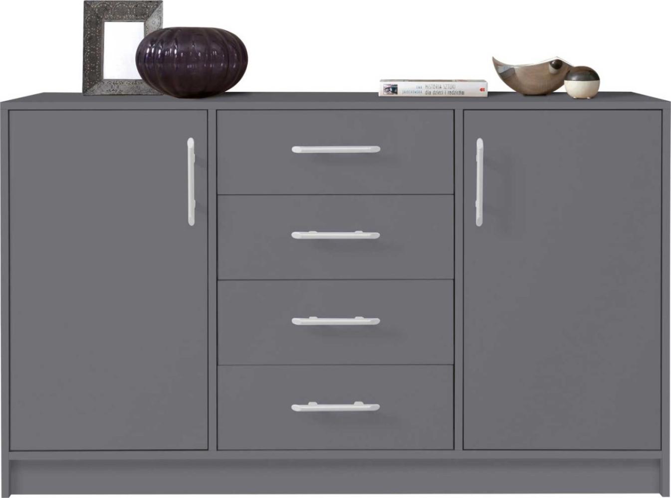 Kommode Sideboard Smart 140x40x83,5cm anthrazit 2-türig Bild 1