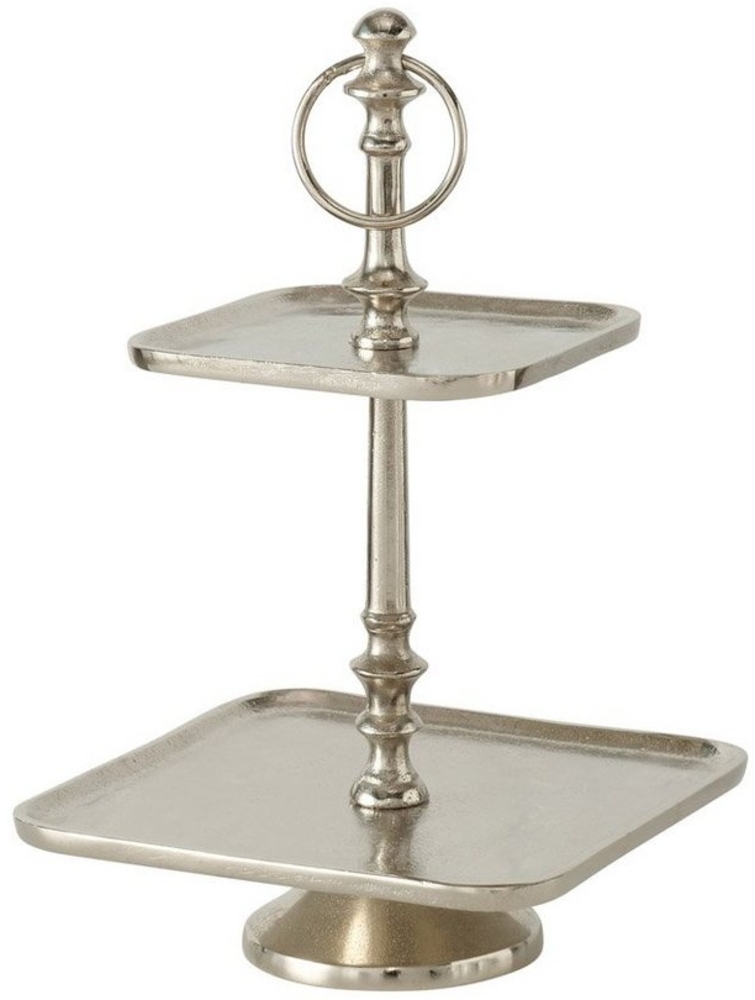 BOLTZE Etagere Etagere VENDI silber aus Aluminium viereckig H32cm Dekoetagere Hampton Bild 1