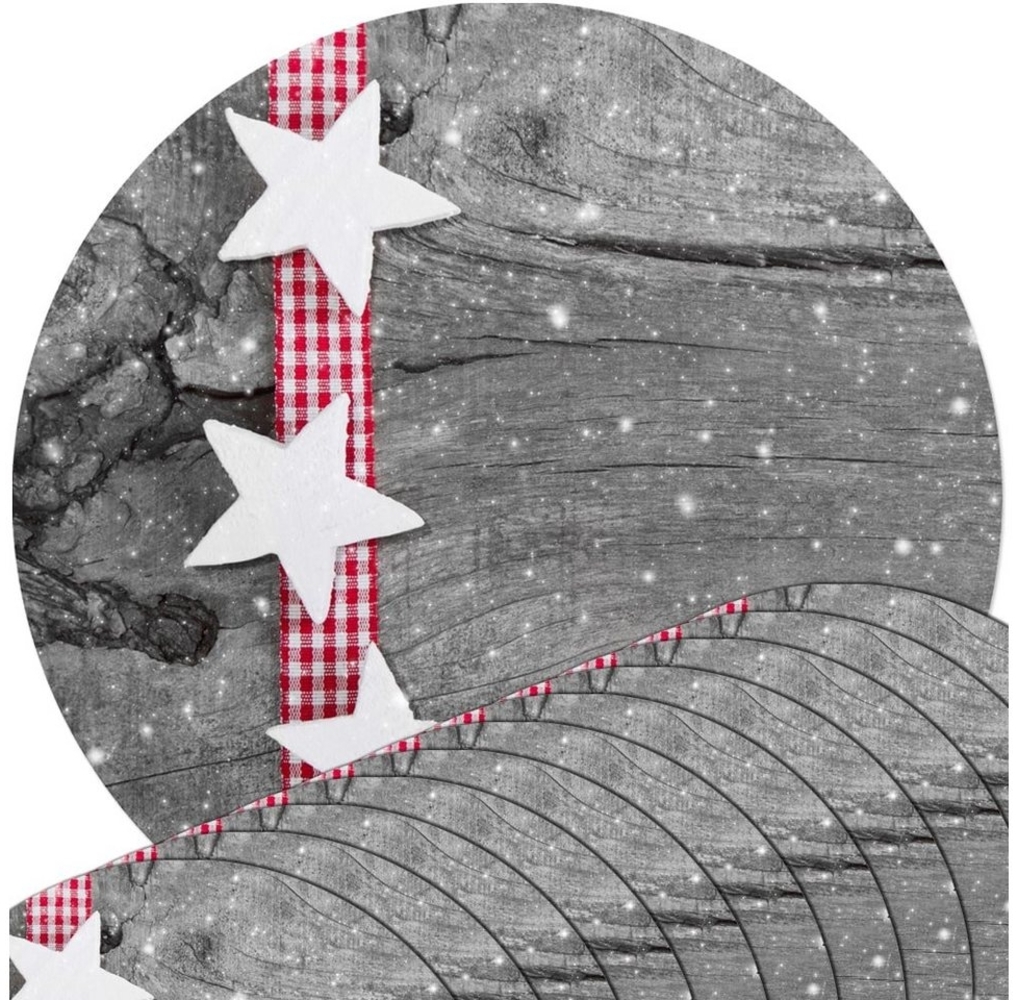 matches21 HOME & HOBBY Platzset Abwaschbare Tischsets 12er Set Weihnachten Sterne rund, (12-St), Platzsets als Tisch-Untersetzer und Tisch-Deko für Esstisch Teller Bild 1
