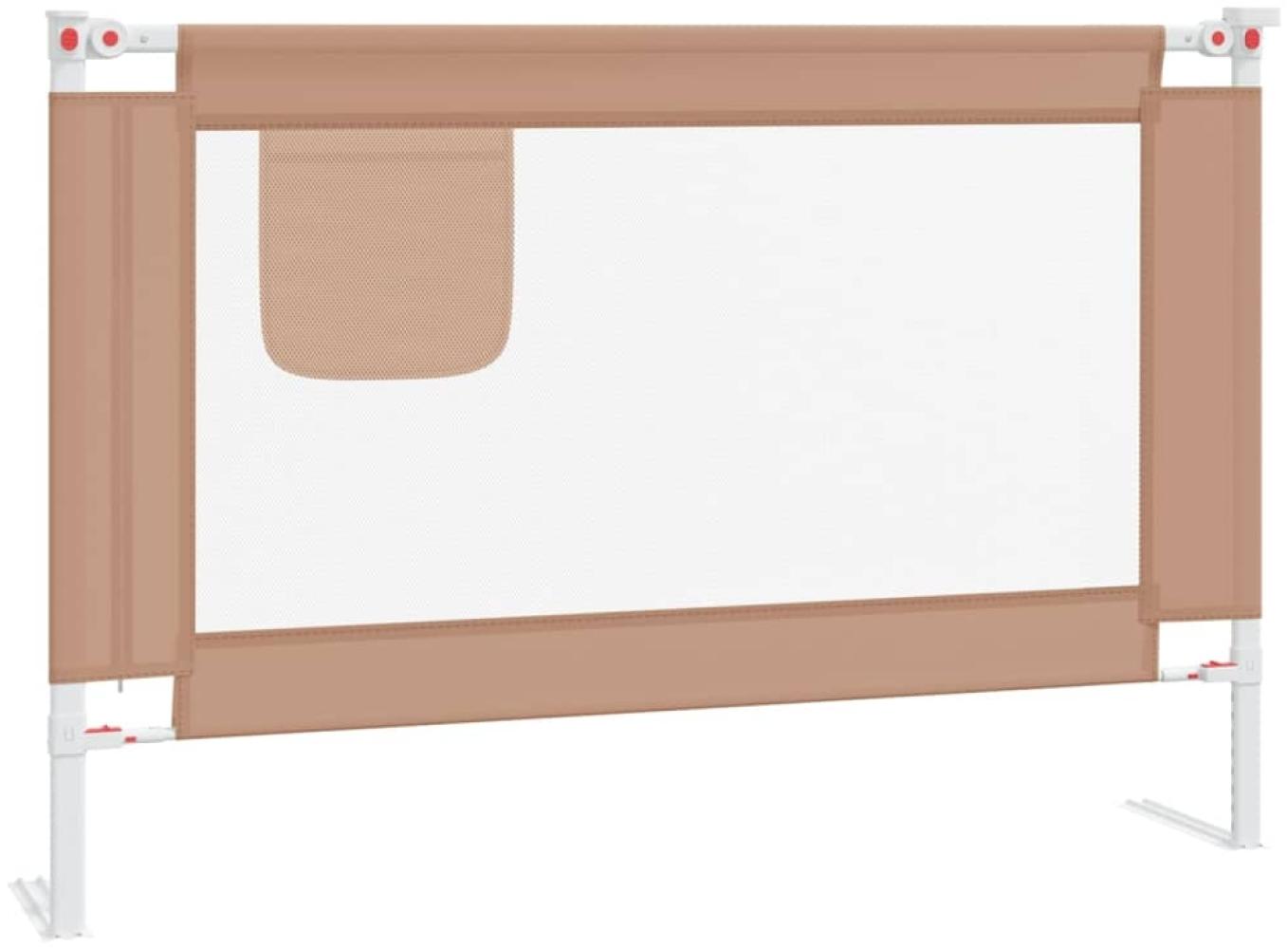 Kleinkind-Bettschutzgitter Taupe 100x25 cm Stoff Bild 1