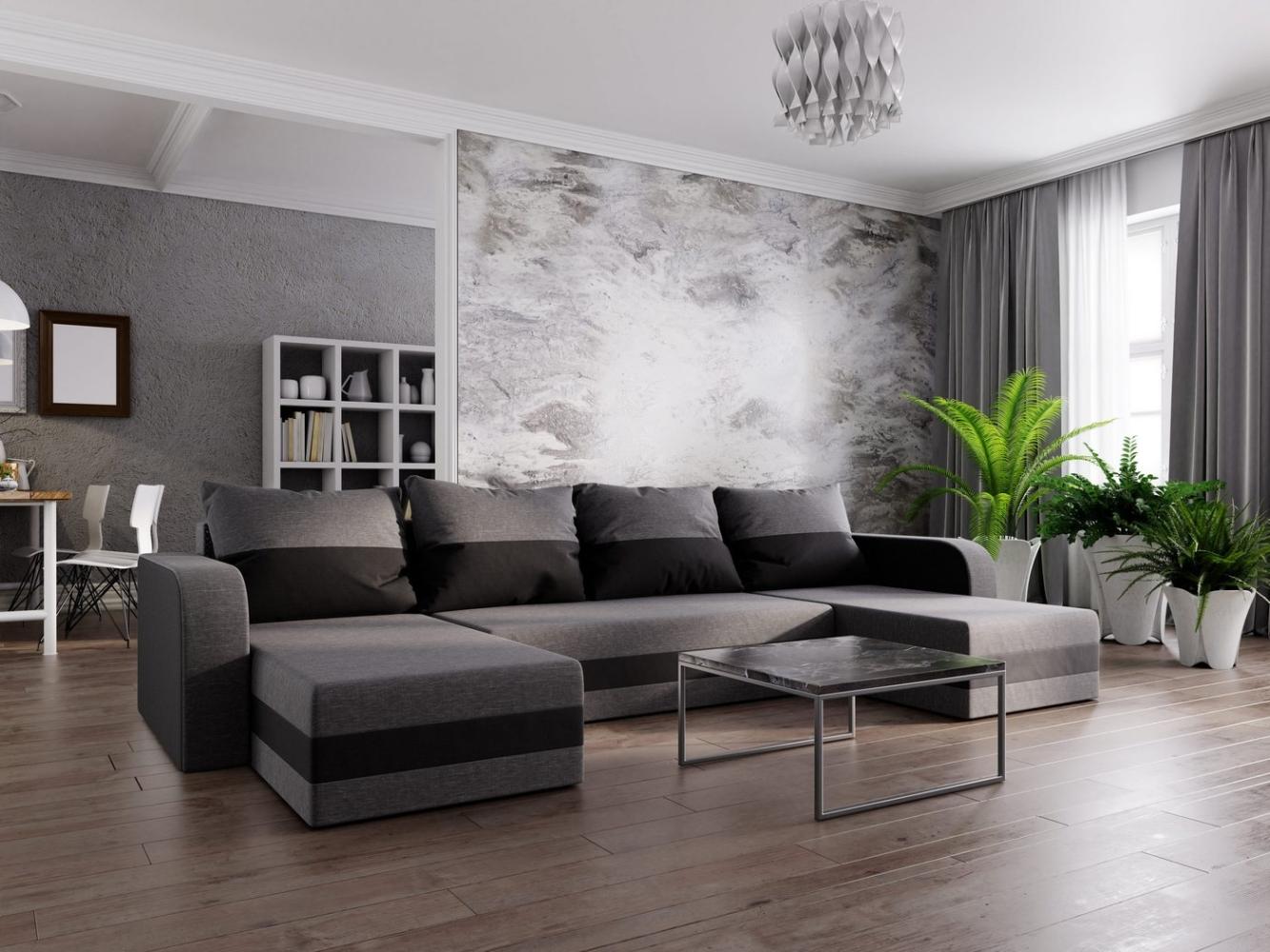 ALTDECOR Wohnlandschaft HEWLI-BIS, Couch mit Schlaffunktion, Wohnzimmer - Ecksofa Bild 1