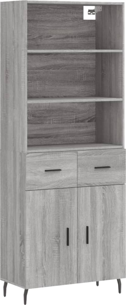 vidaXL Highboard Grau Sonoma 69,5x34x180 cm Holzwerkstoff 3200535 Bild 1
