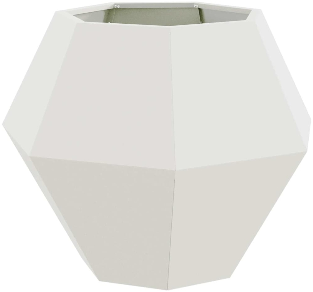 vidaXL Pflanzkübel Weiß 75 x 75 x 60 cm Stahl 884040 Bild 1