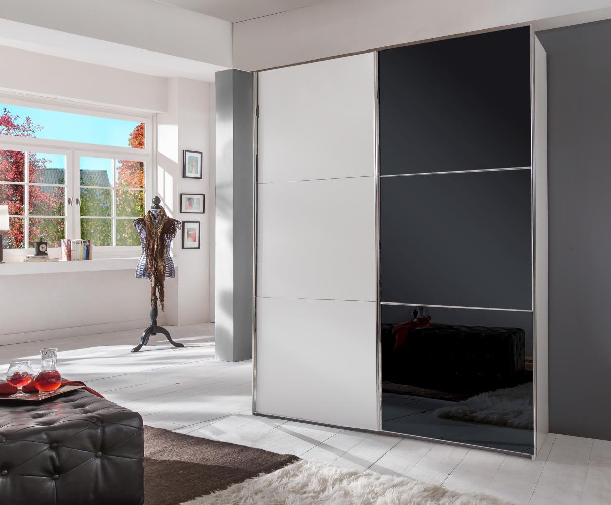 Schwebetürenschrank >ESCAPE< (BxH: 200x236 cm) in WEISS - 200x236 cm (BxH) Bild 1