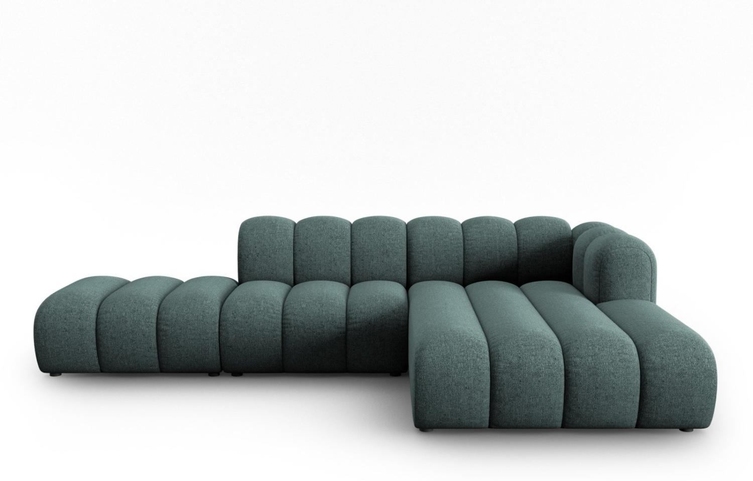 Micadoni Modulares Ecksofa offen Lupine 5-Sitzer Rechts Chenille Petrol Bild 1