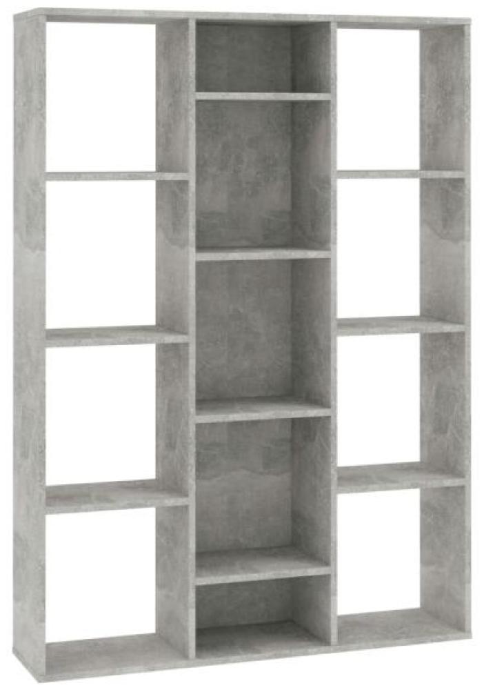 vidaXL Raumteiler/Bücherregal Betongrau 100x24x140 cm Holzwerkstoff 800445 Bild 1