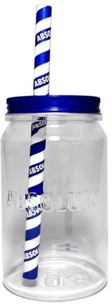 Absolut Vodka Gläserset -12x Longdrink Lynchburg Glas Gläser aus Kunststoff mit Deckel 2/4cl geeicht Bild 1