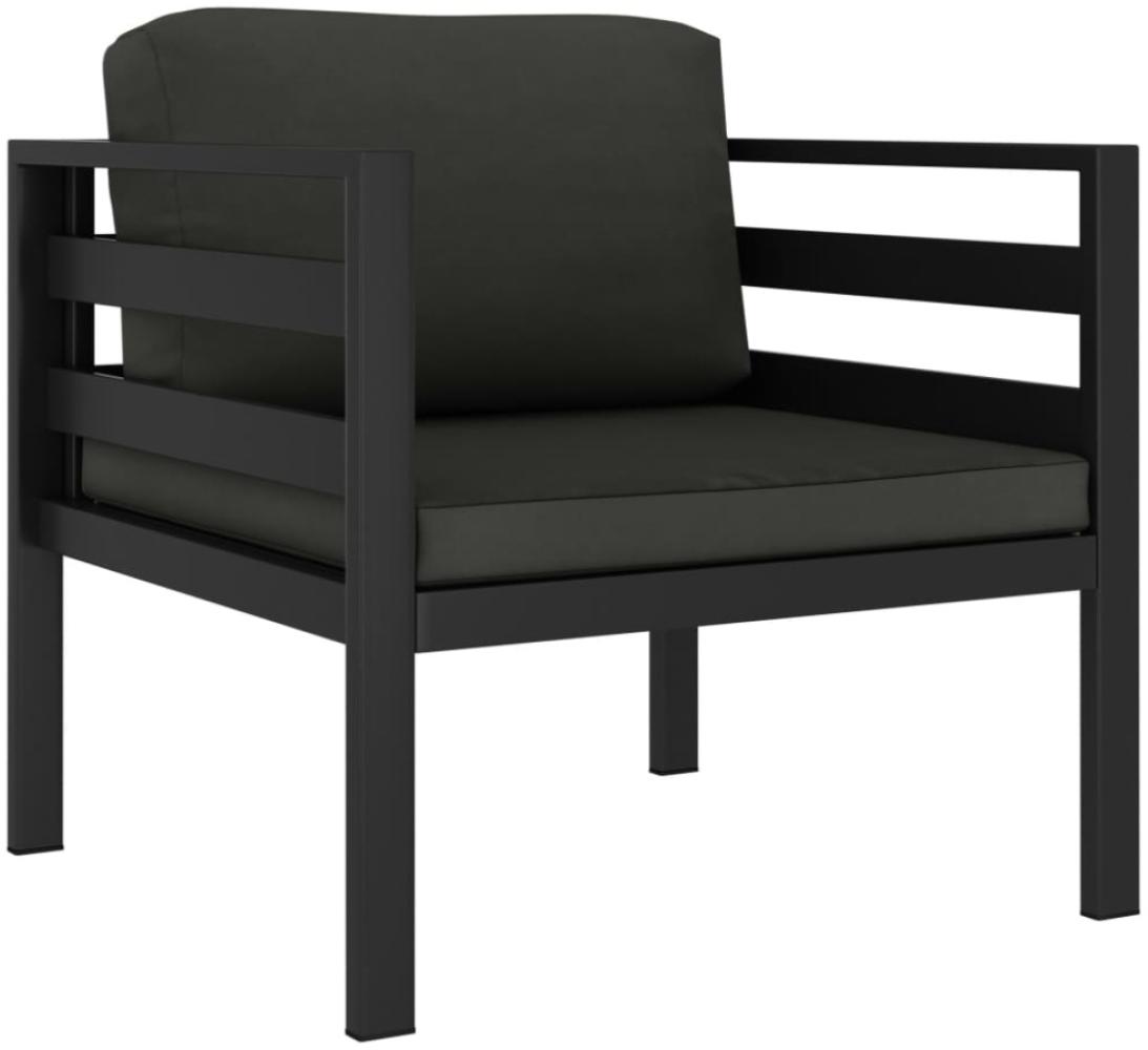 vidaXL Einzelsofa mit Kissen Aluminium Anthrazit 49241 Bild 1