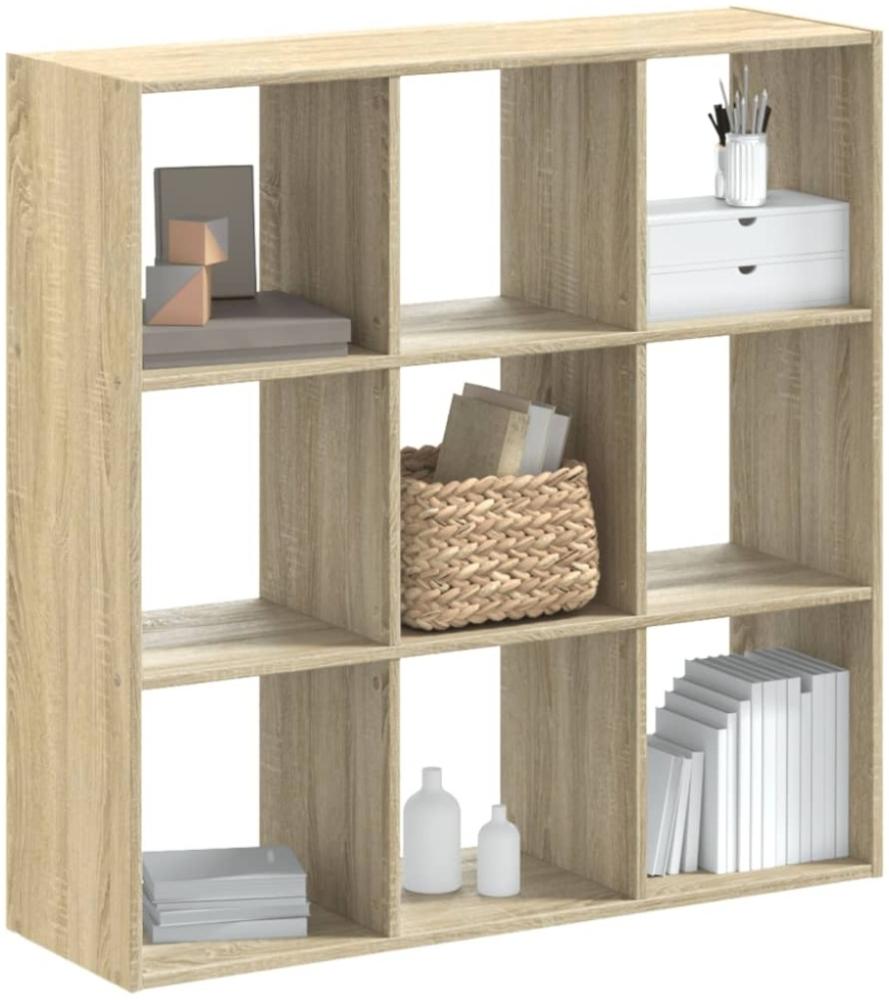 vidaXL Bücherregal Sonoma-Eiche 102x32x102 cm Holzwerkstoff 852818 Bild 1