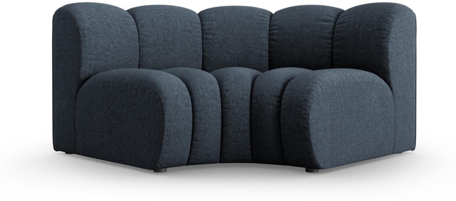 Micadoni rundes Eckmodul Lupine Chenille Haga Königsblau Bild 1