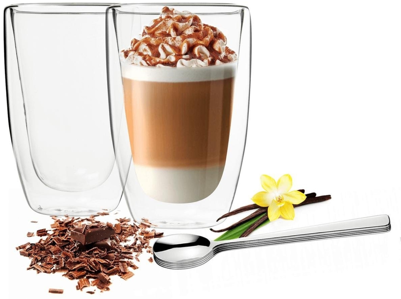 450ml Doppelwandige Latte Macchiato Gläser Kaffegläser Bild 1